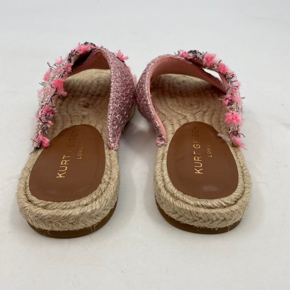 Kurt Geiger Pink Almond Toe Synthetic Sandals | Size 7 - Picture 3 of 6